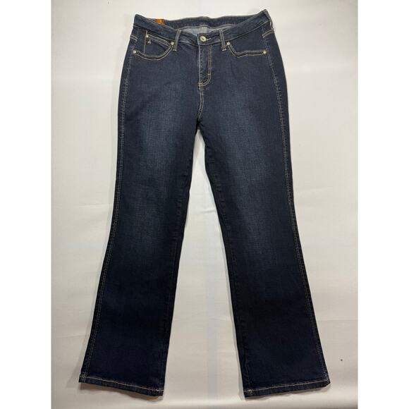 Aura by Wrangler Women's Straight Leg Blue Denim Jeans - Size 10S (32x29.5) - Picture 1 of 4
